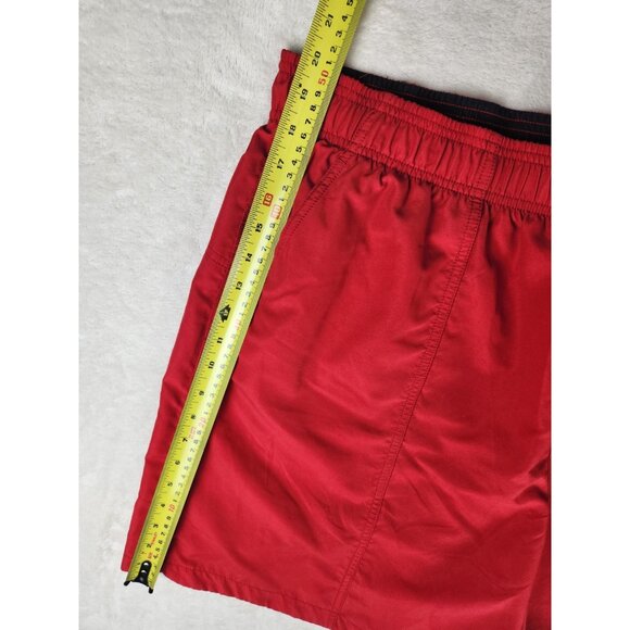 Speedo Mens Shorts Swim Trunks Red Size XXL String Waistband - Picture 13 of 14